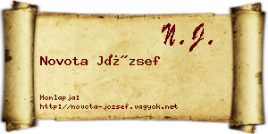Novota József névjegykártya